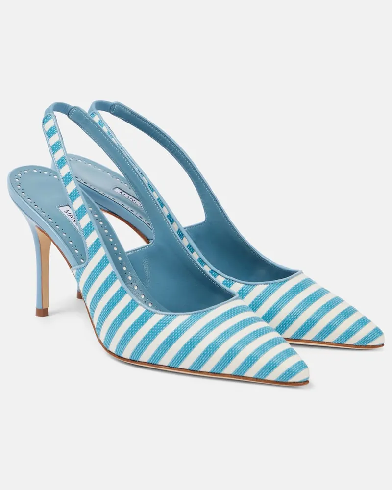 Manolo Blahnik Slingback-Pumps Allurafia 90 Blau