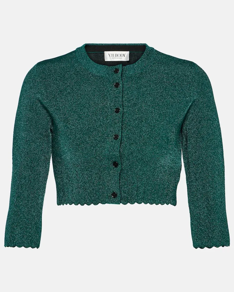 Victoria Beckham Cropped-Cardigan Grün