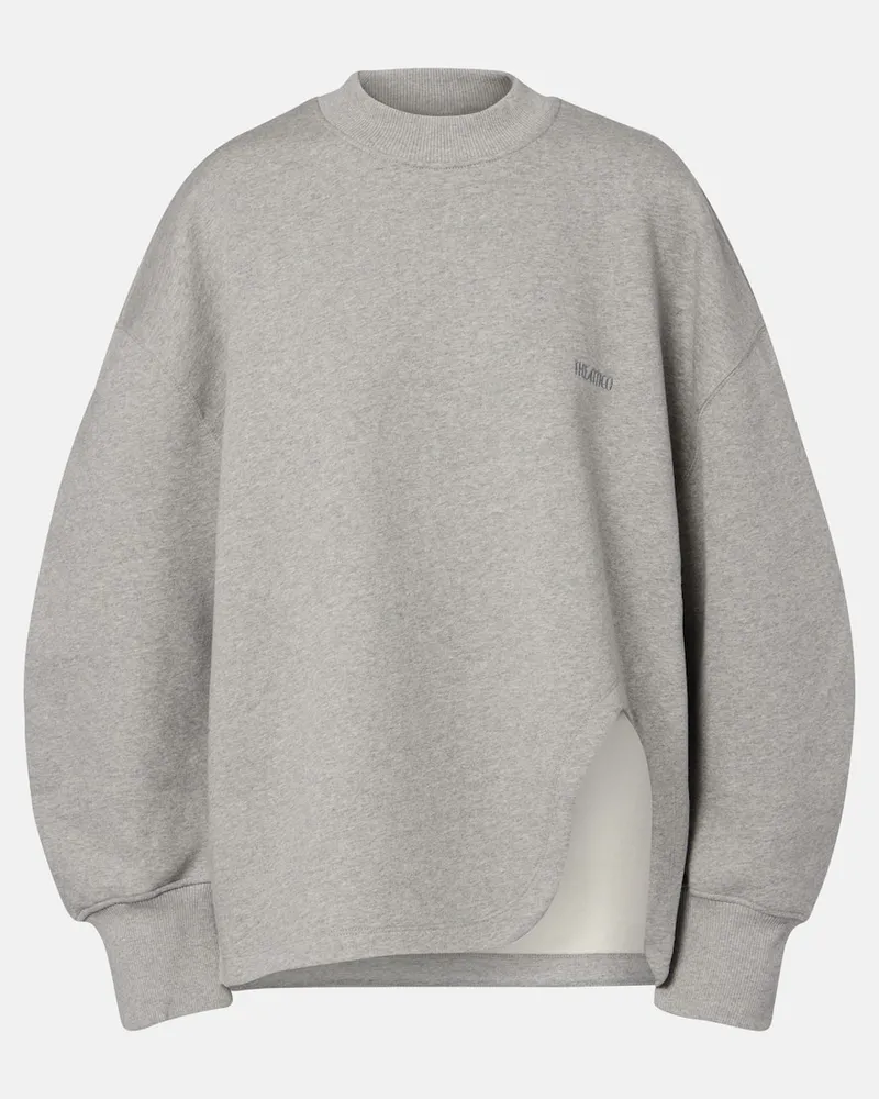 ATTICO Oversize-Sweatshirt aus Baumwoll-Jersey Grau