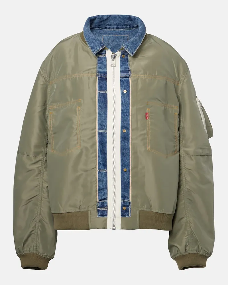 Sacai X Levi's® Blouson aus Twill mit Denim Blau