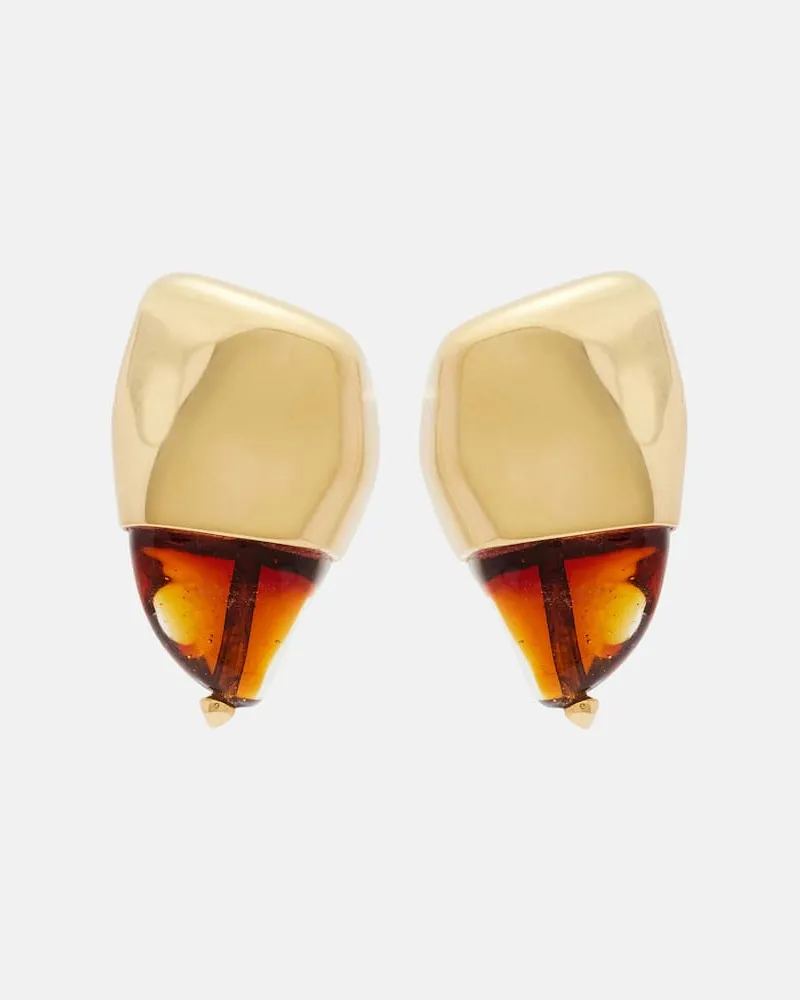 Bottega Veneta Ohrringe Prisma aus Glas Gold