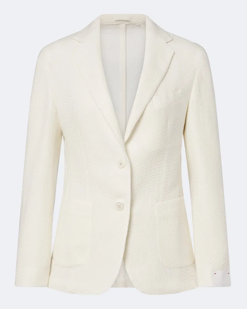 Eleventy Blazer aus Kaschmir Weiß