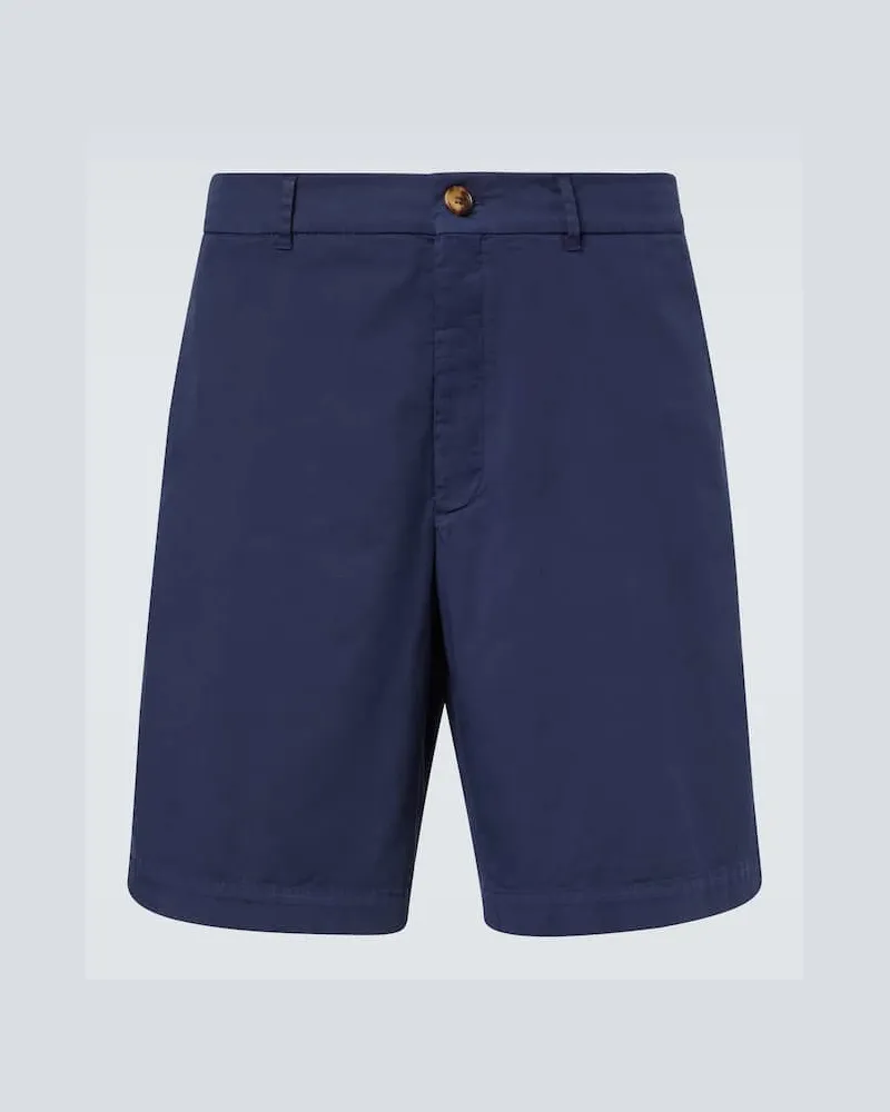 Brunello Cucinelli Shorts aus einem Baumwollgemisch Blau