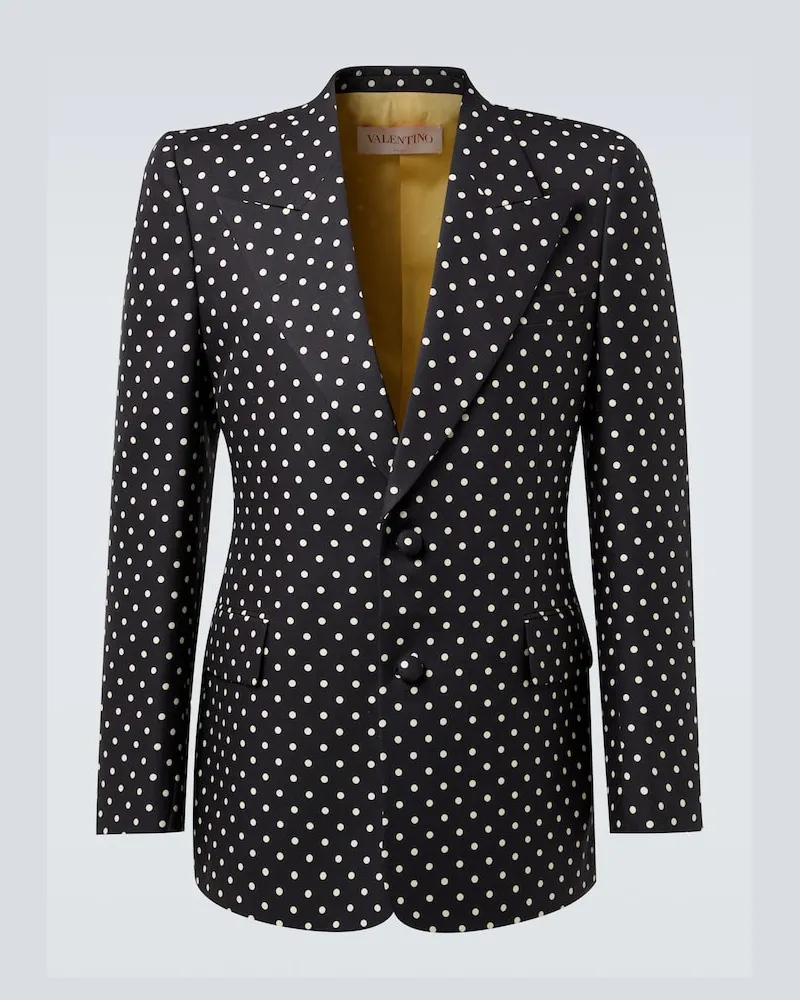Valentino Garavani Blazer aus Seide Schwarz