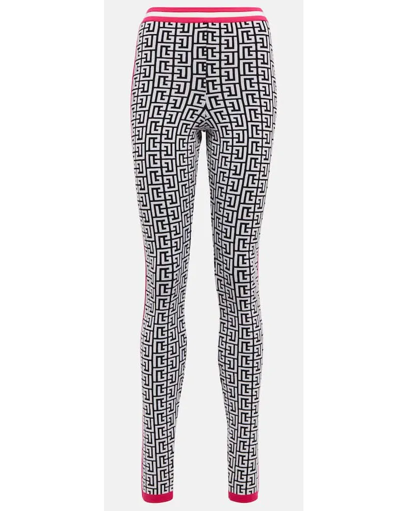 Balmain Leggings aus einem Wollgemisch Multicolor