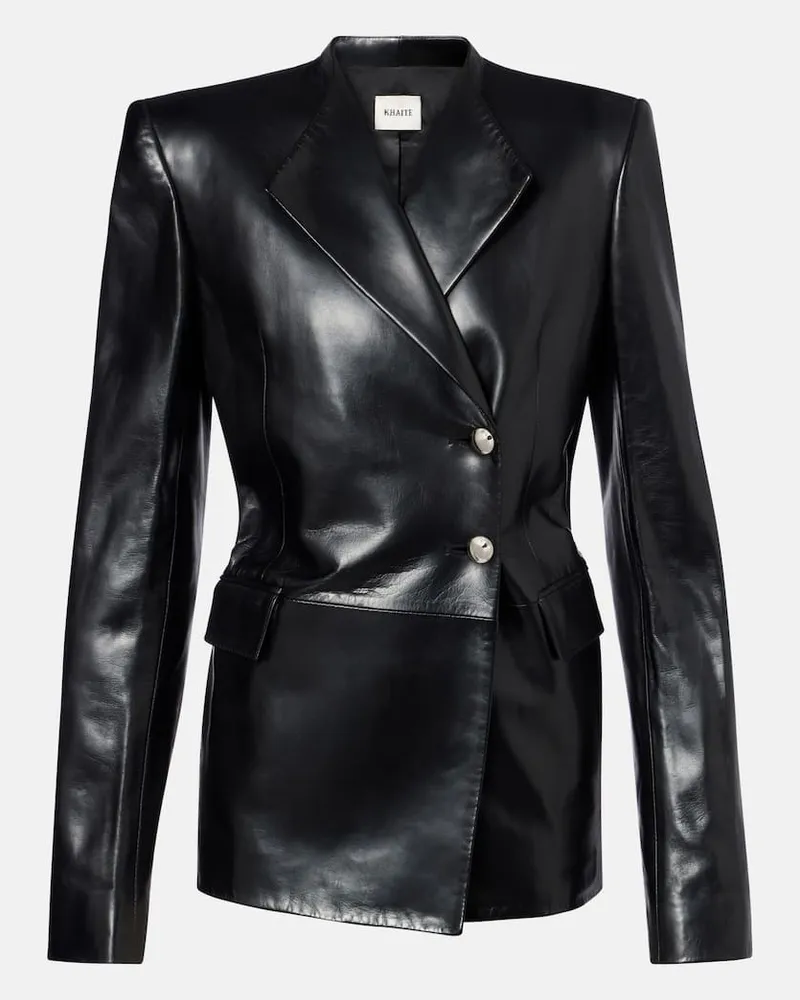 KHAITE Jacke Elona aus Leder Schwarz