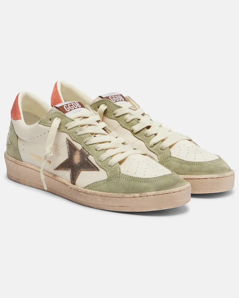 Golden Goose Sneakers Ball Star aus Leder und Veloursleder Multicolor