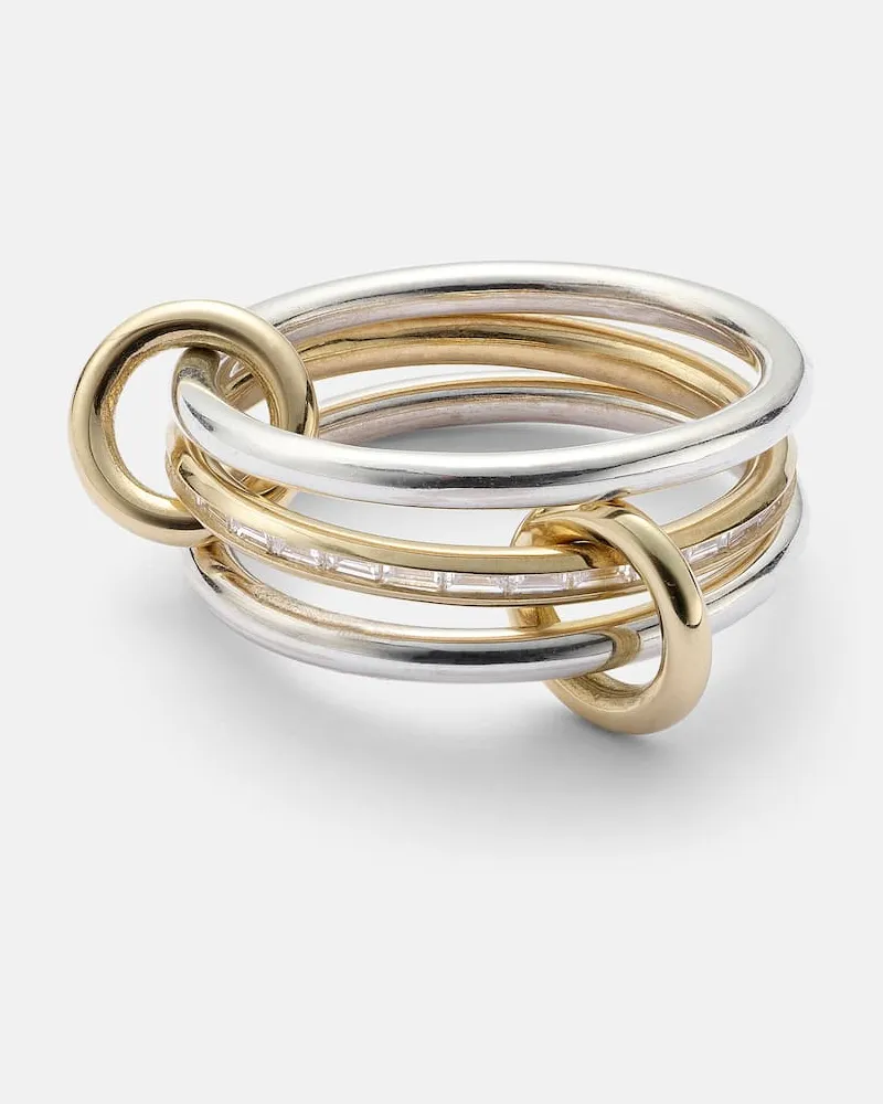 Spinelli Kilcollin Ring Sonja SG aus 18kt Gelbgold und Sterlingsilber mit Diamanten Gold