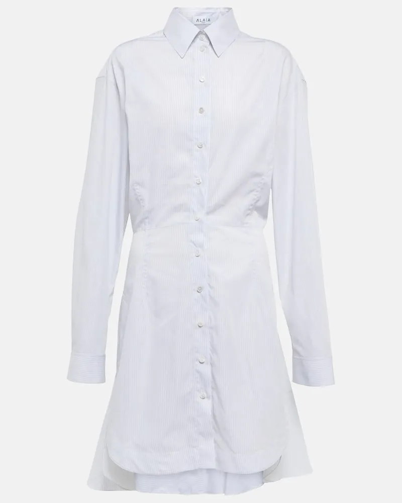 Alaïa Alaïa Hemdblusenkleid aus Baumwolle Weiß