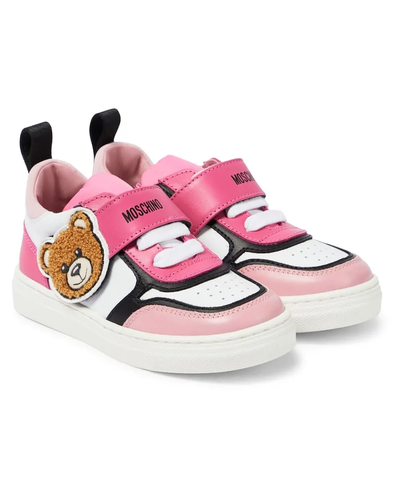 Moschino Sneakers Teddy Bear mit Leder Multicolor
