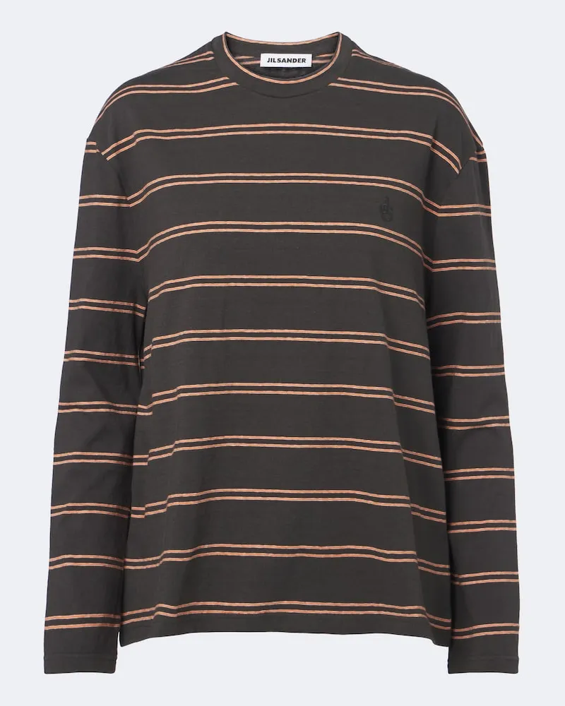 Jil Sander T-Shirt aus Baumwolle Grau