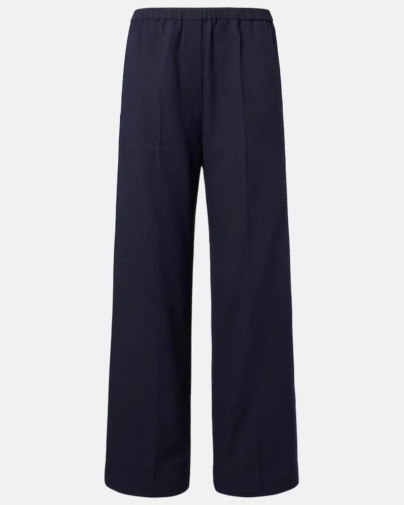 Totême Weite High-Rise Jeans Blau