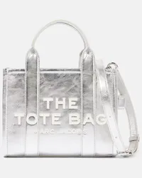 Marc Jacobs Tote The Small aus Metallic-Leder Silber