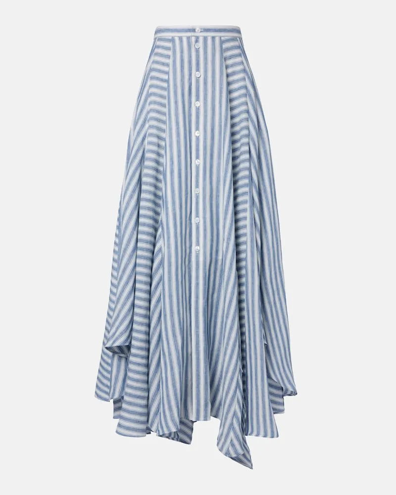 Ralph Lauren Maxirock Shamus aus Leinen Blau