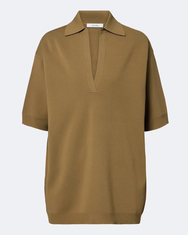 Max Mara Oversize-Poloshirt Grün