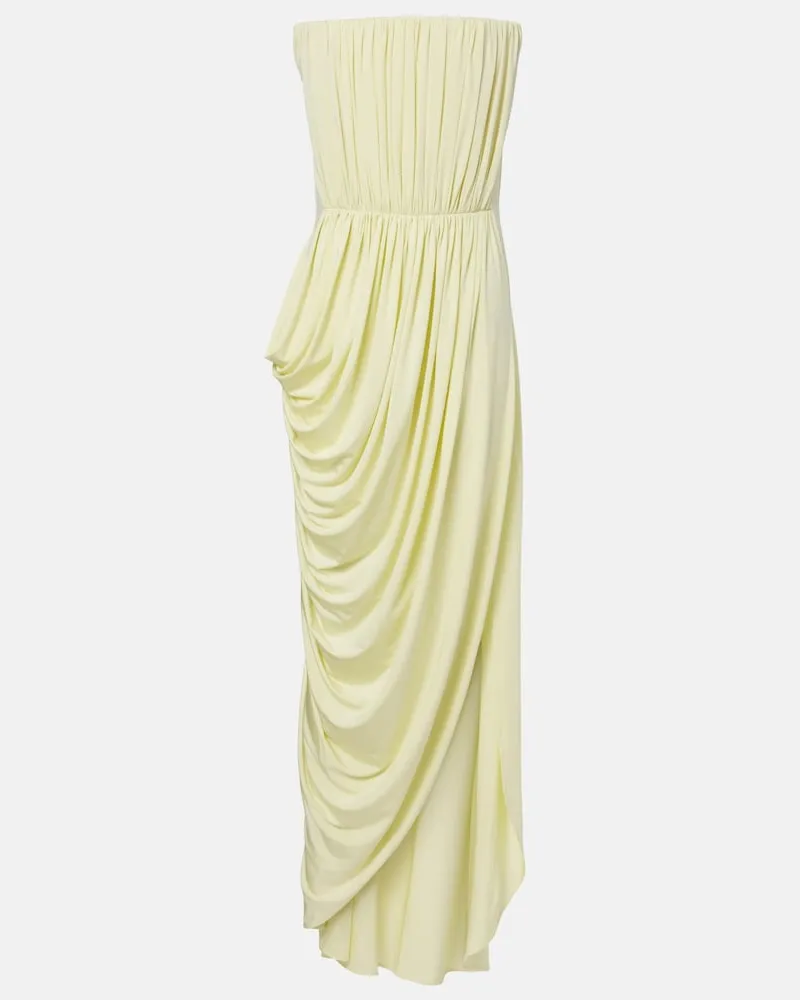 Stella McCartney Bustier-Kleid aus Crêpe-Jersey Gelb