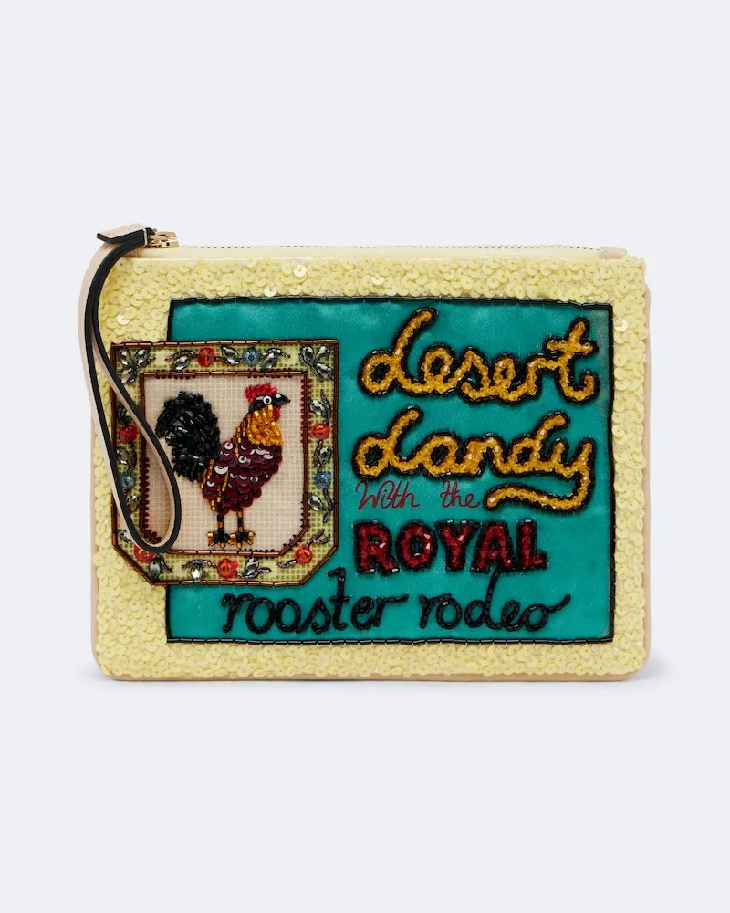 ALEMAIS Alémais Verzierte Pouch Ace Rooster Multicolor