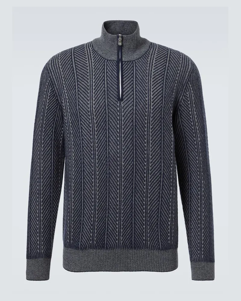 Brunello Cucinelli Pullover aus Kaschmir Blau