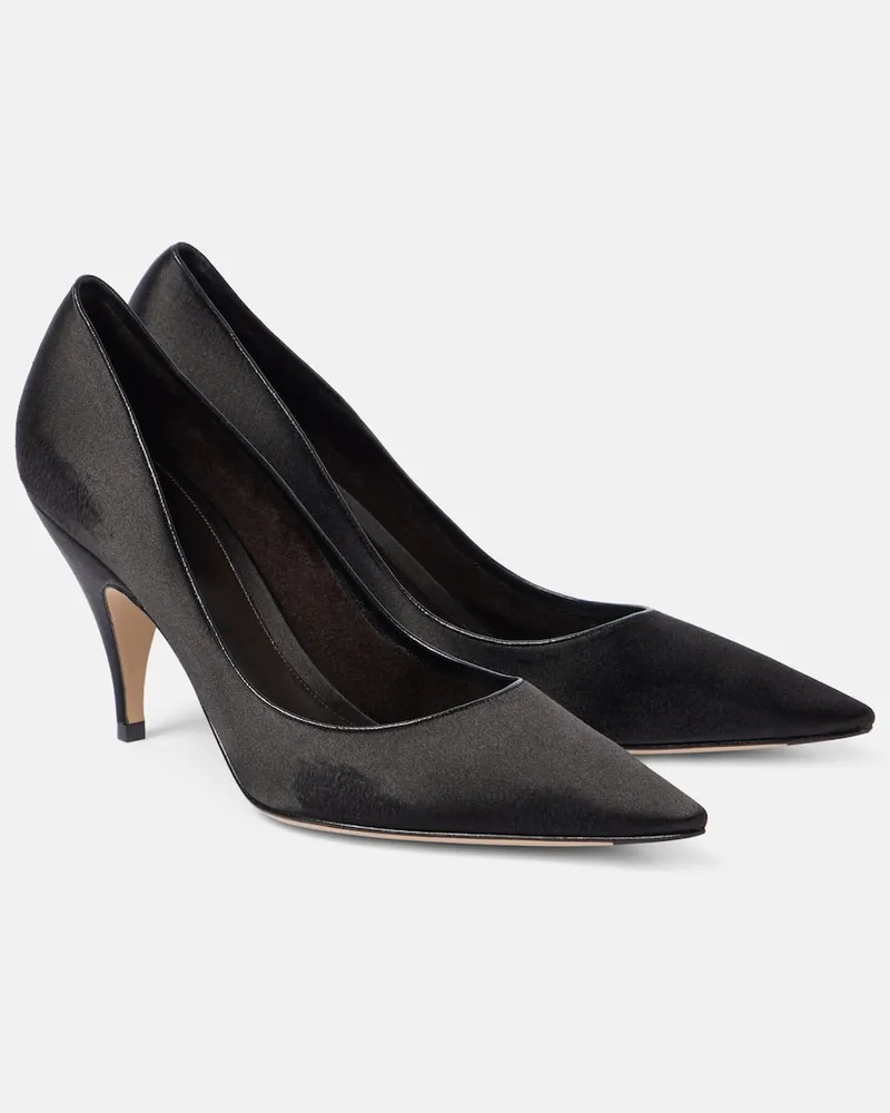 The Row Pumps Uxor aus Satin Schwarz