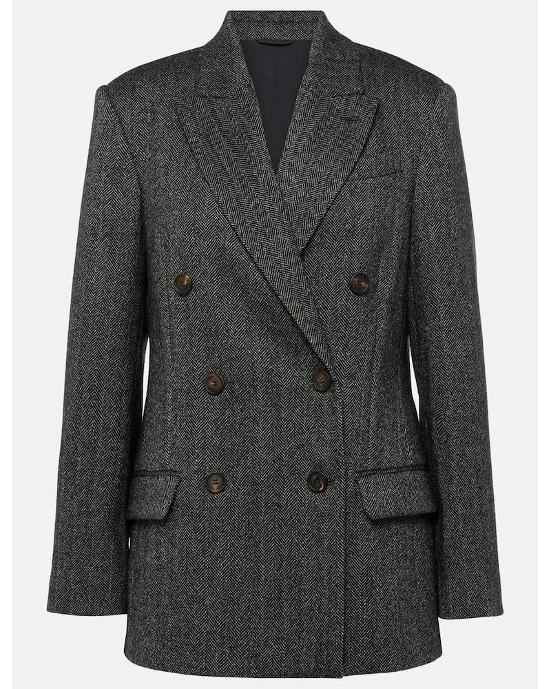 Brunello Cucinelli Blazer aus einem Wollgemisch Grau