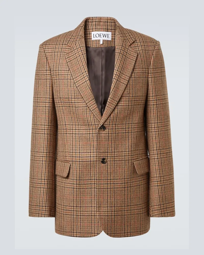 Loewe Blazer aus Wolle Braun