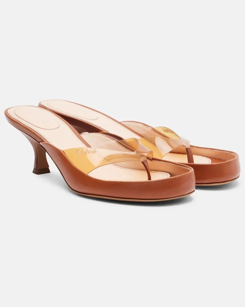 Chloé Chloé Sandalen Junie aus Leder Braun