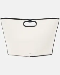 Alaïa Alaia Tote Folded Large aus Canvas Weiss