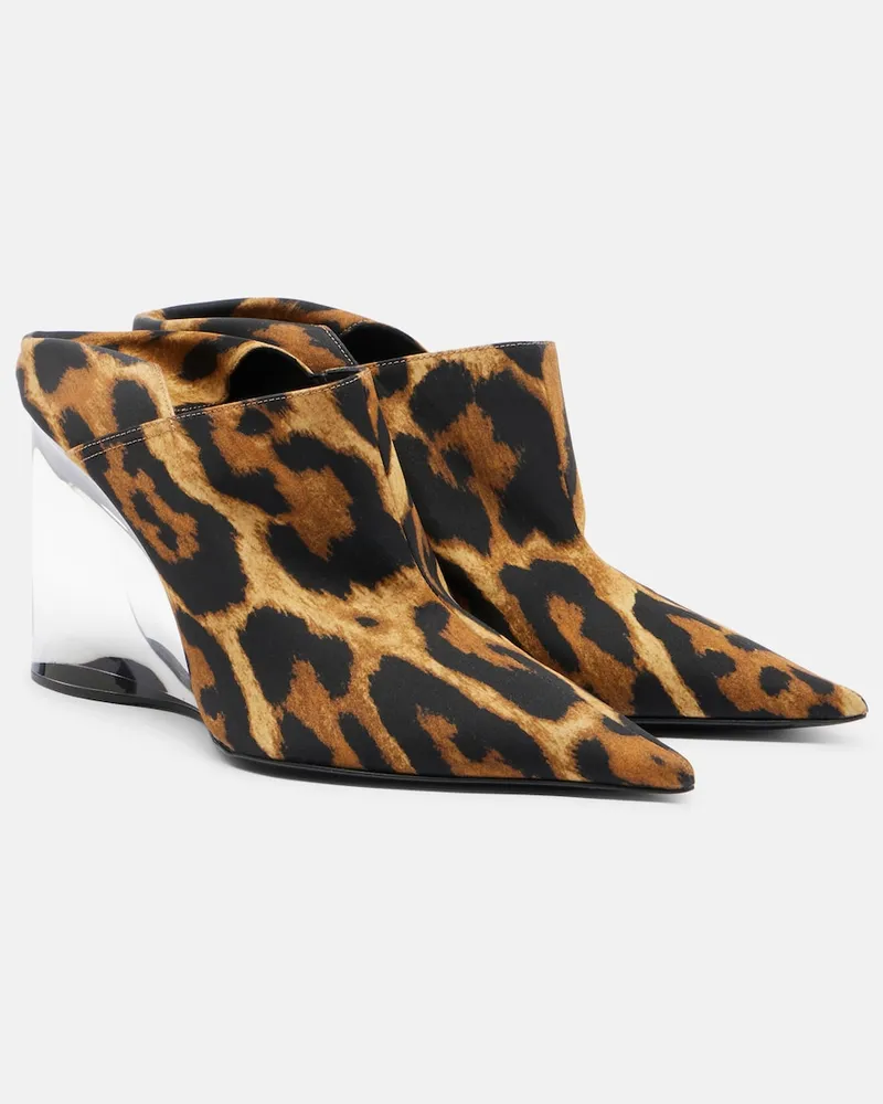 Alaïa Alaïa Wedge-Mules Invisible aus Twill Braun