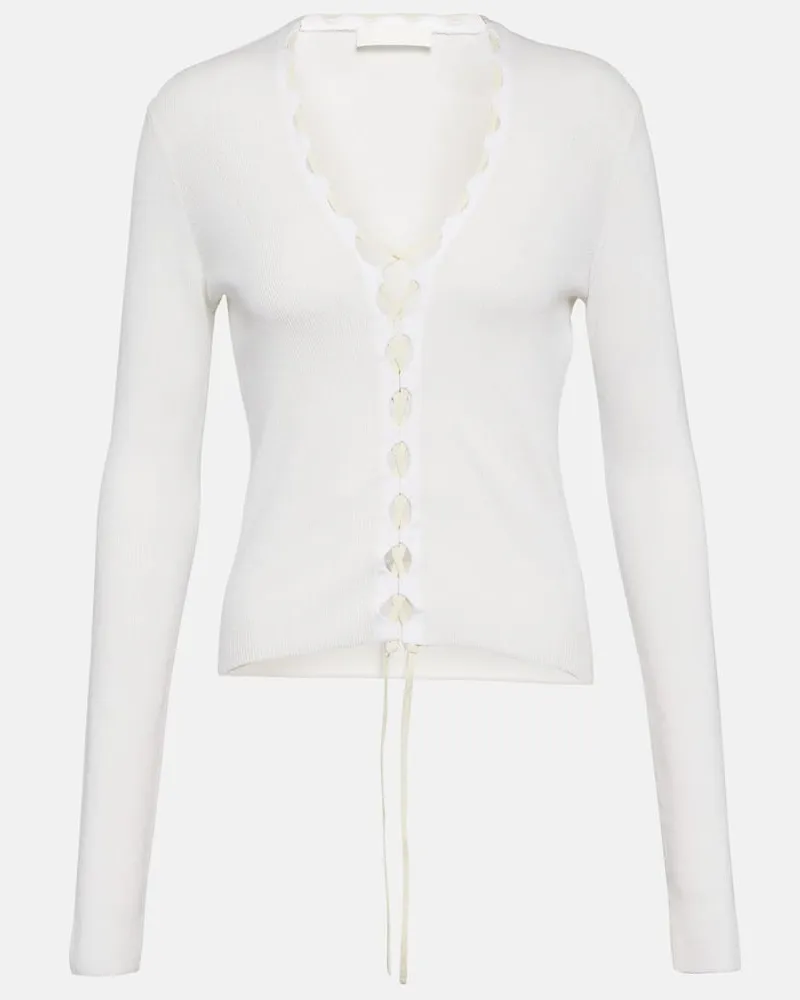 Dion Lee Cardigan aus Baumwolle Weiß