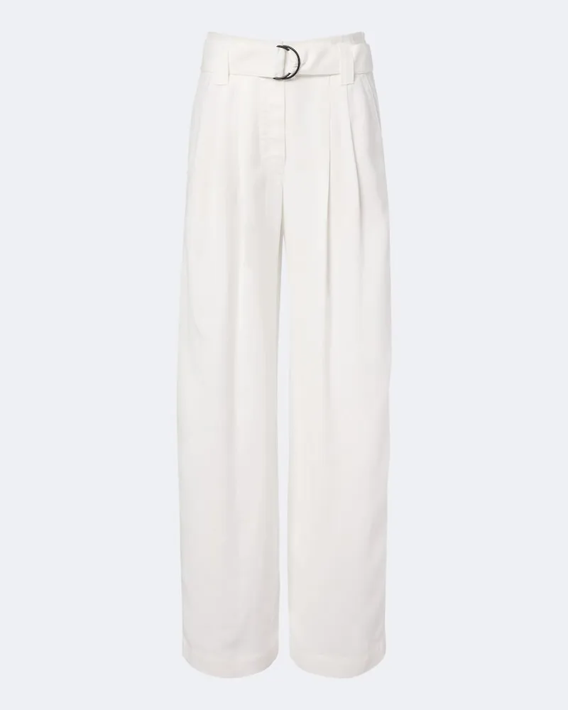 Brunello Cucinelli Weite Hose Monili Weiß