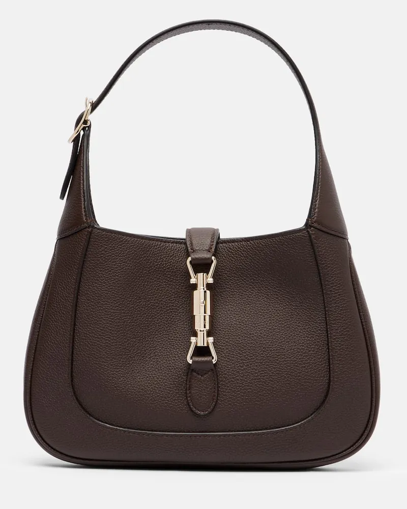 Gucci Schultertasche Jackie 1961 Medium aus Leder Braun