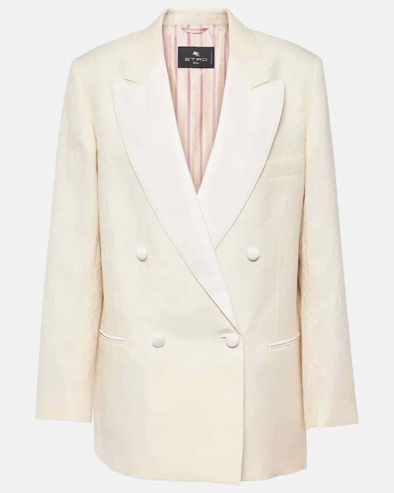 Etro Blazer aus Baumwolle und Wolle Weiß