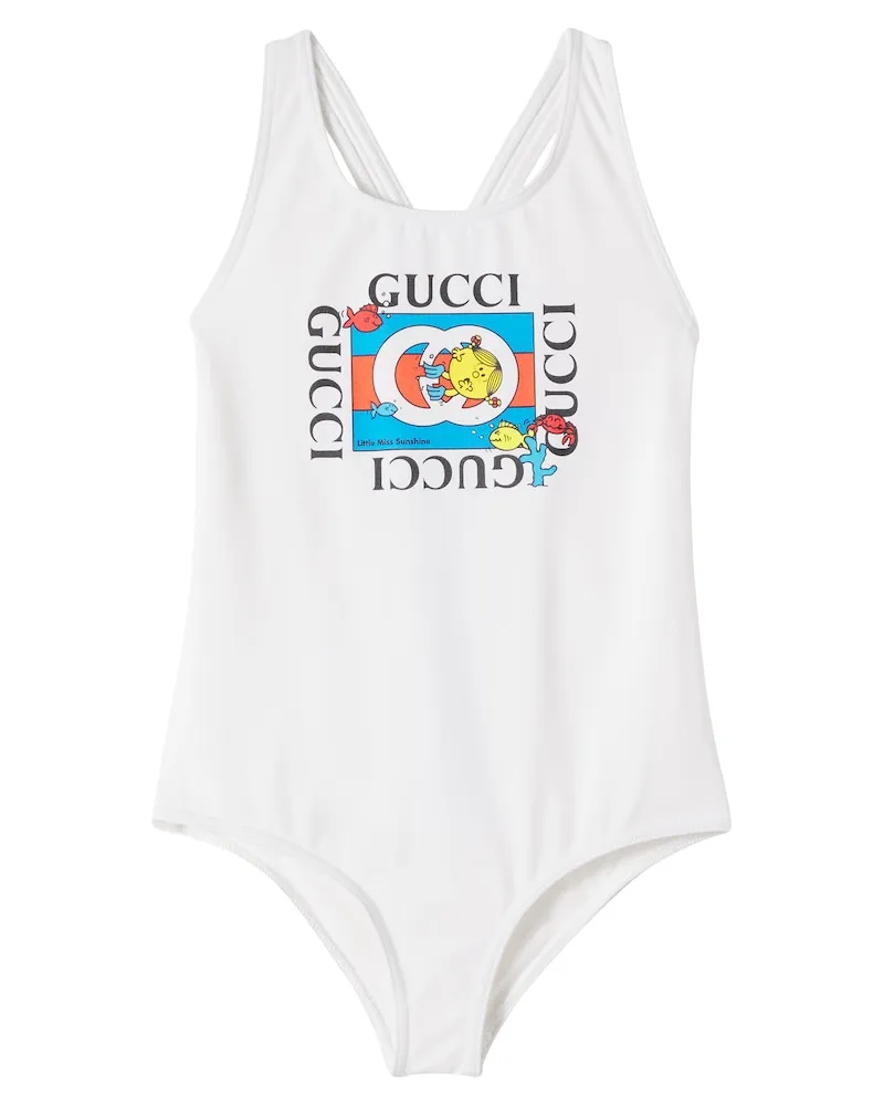 Gucci X Mr. Men Badeanzug Little Miss Weiß
