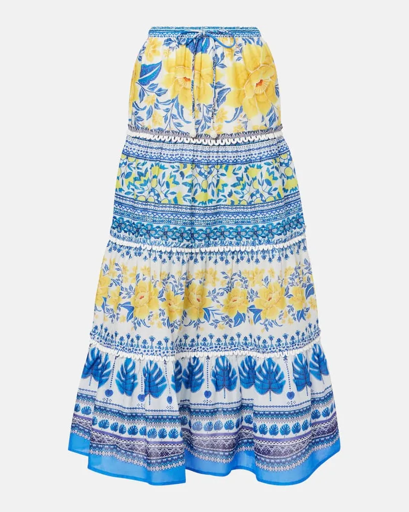 FARM Rio Maxirock Zuli aus Baumwolle mit Spitze Multicolor