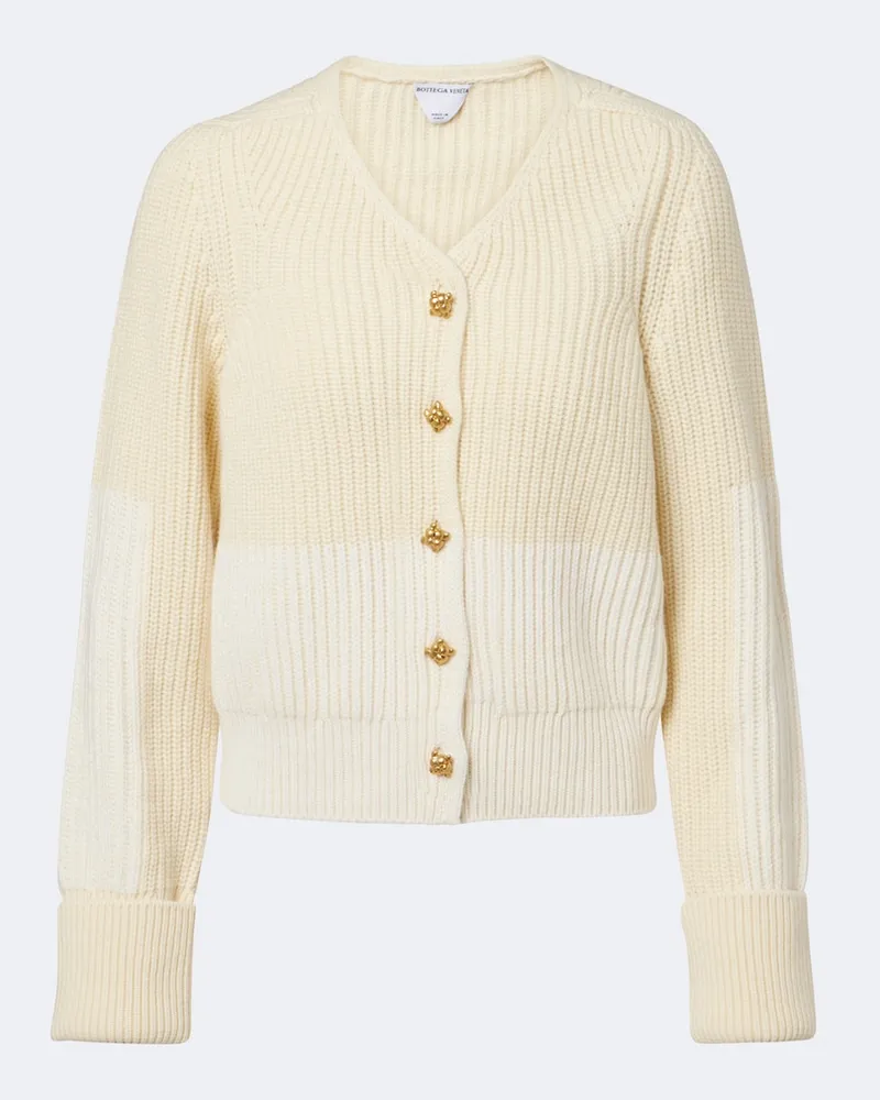 Bottega Veneta Cardigan Knot aus Wolle und Kaschmir Weiß