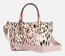 Bedruckte Tote Bag Cabata Mini aus Leder