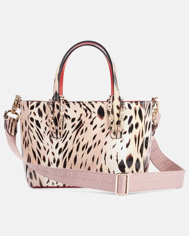 Christian Louboutin Bedruckte Tote Bag Cabata Mini aus Leder Multicolor