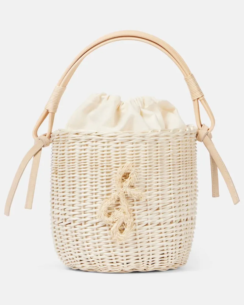 RUSLAN BAGINSKIY Tote Iza mit Rattan Neutral