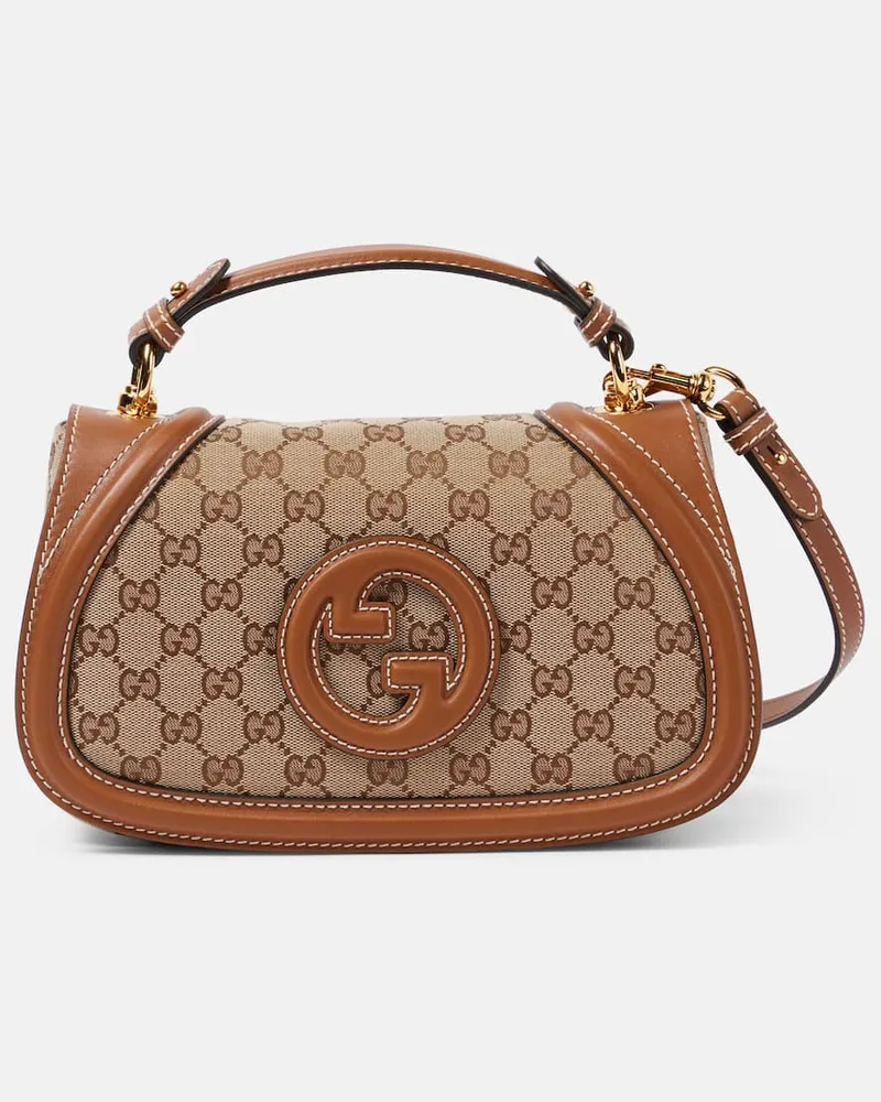 Gucci Tote Gucci Blondie GG Small mit Leder Nude