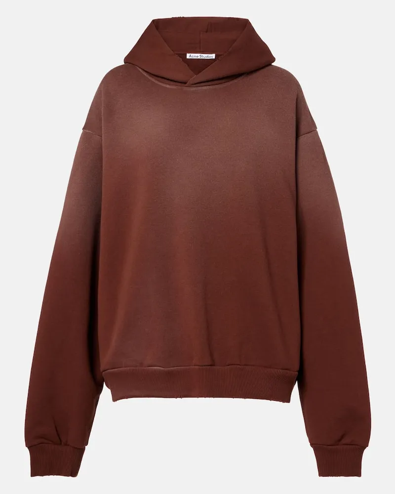 Acne Studios Hoodie aus einem Baumwollgemisch Braun
