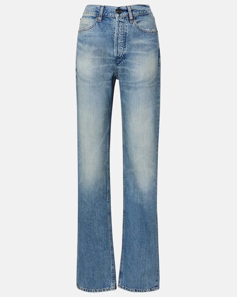 Frame Denim Wide-Leg Jeans The Stack Blau