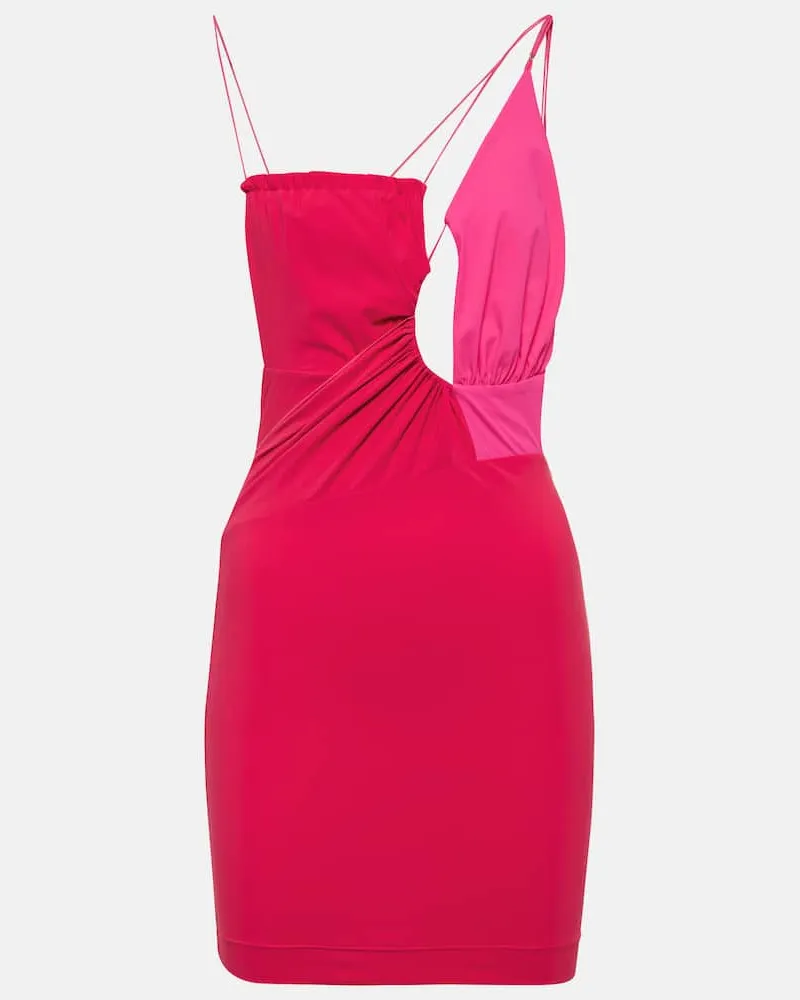 Nensi Dojaka Minikleid aus Jersey Rosa