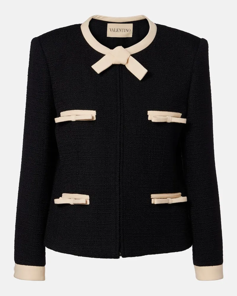 Valentino Garavani Jacke aus Tweed Schwarz