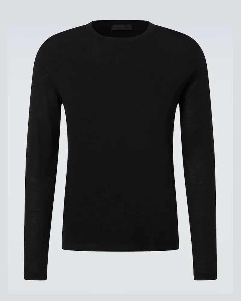SAMAN AMEL Pullover Petrus aus Kaschmir und Seide Schwarz