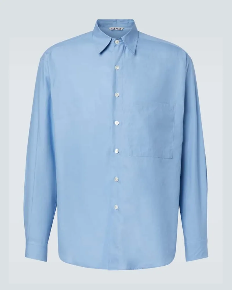 AURALEE Hemd aus Baumwoll-Twill Blau