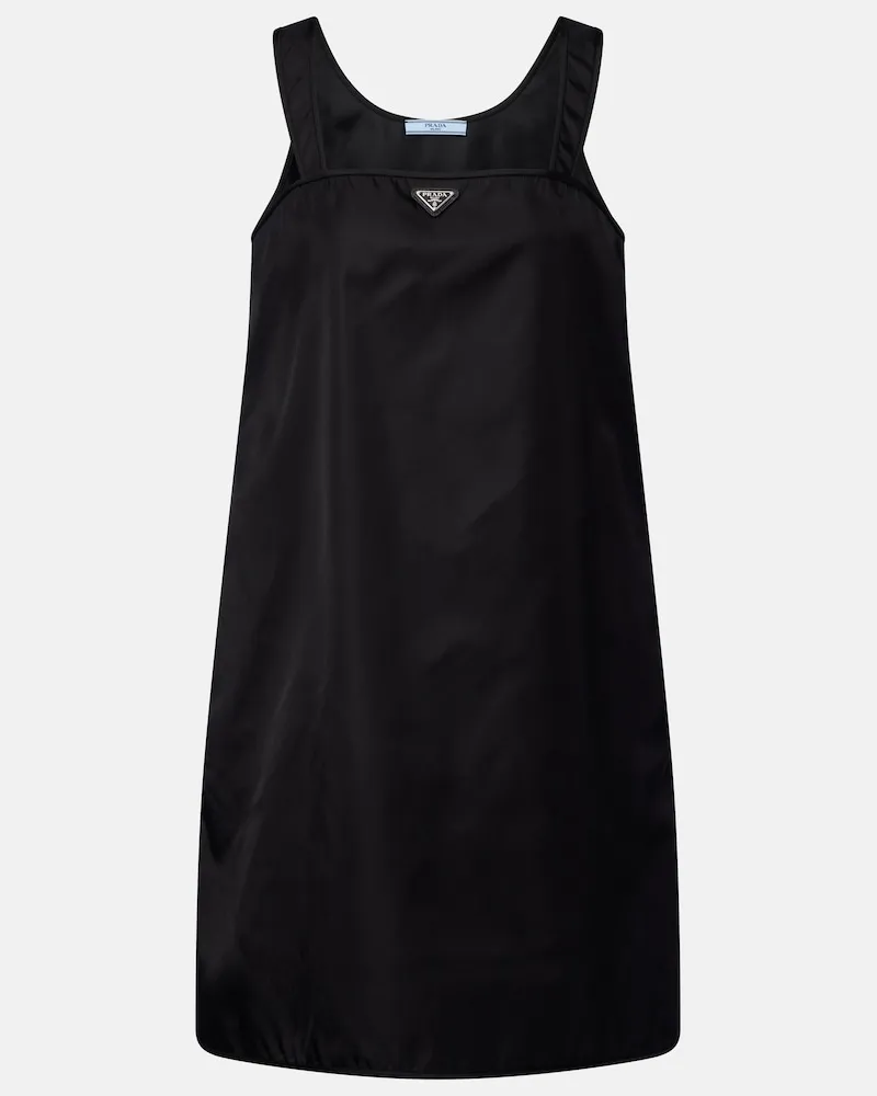 Prada Minikleid aus Re-Nylon Schwarz