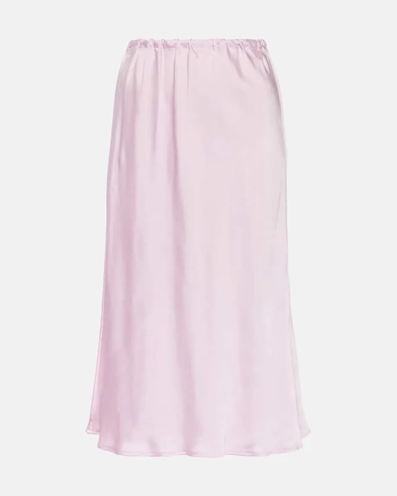 Jil Sander Midirock aus Satin Rosa