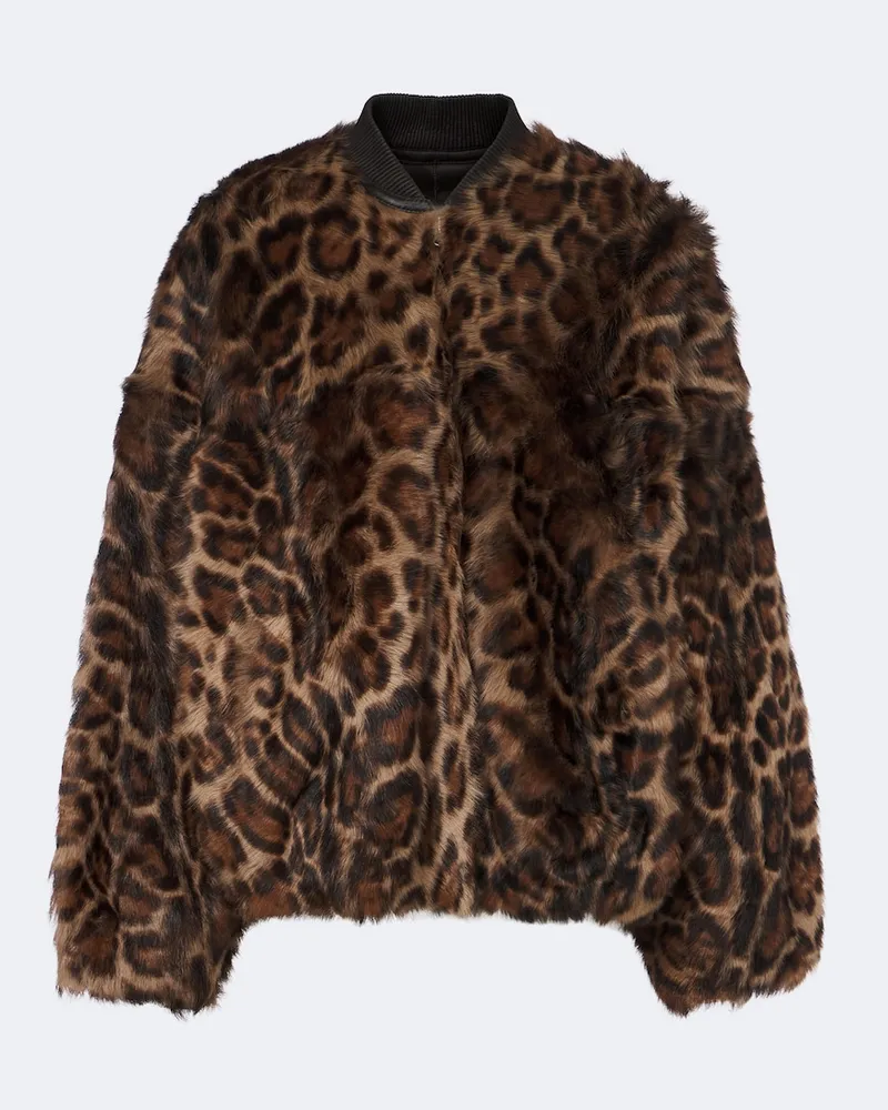 Arma Wendbare Bomberjacke Violet aus Shearling Braun