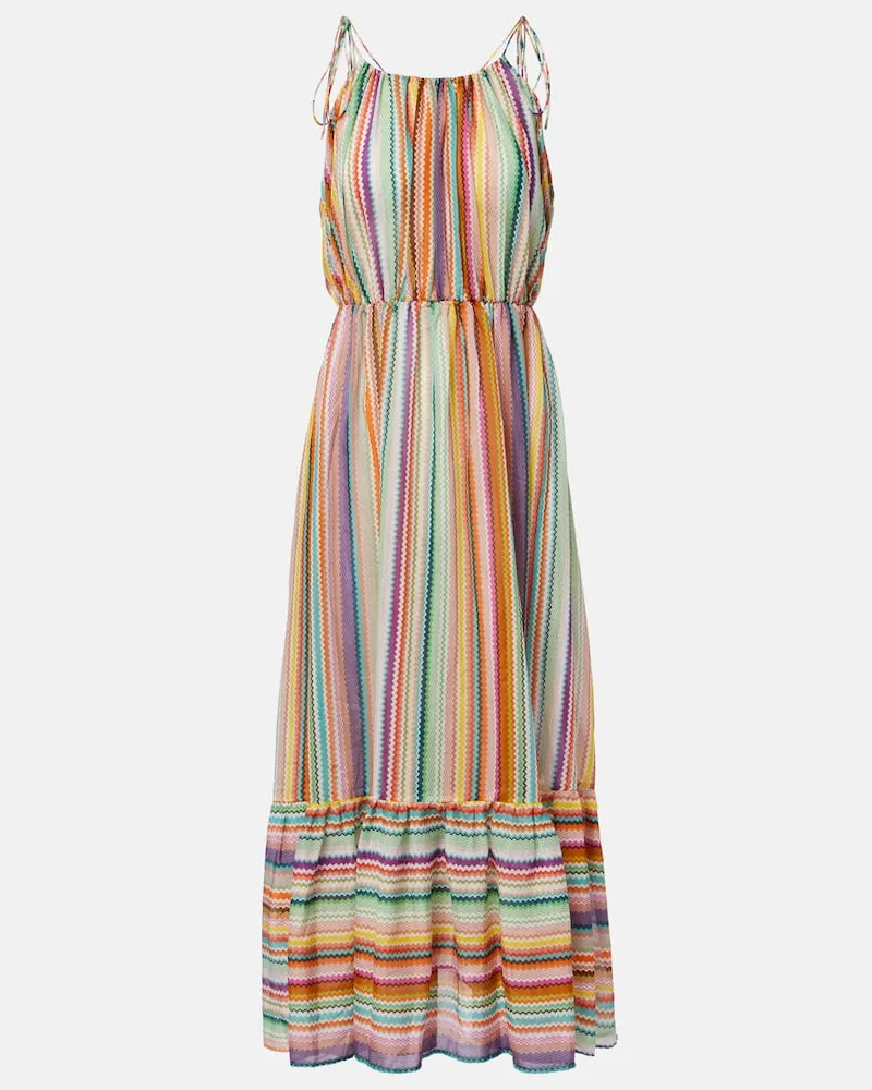 Missoni Maxikleid aus Baumwolle und Seide Multicolor