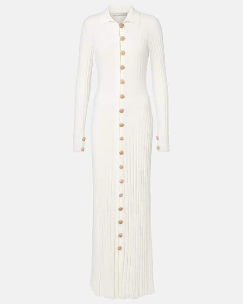 Christopher Esber Maxikleid Sundial Shell Weiß